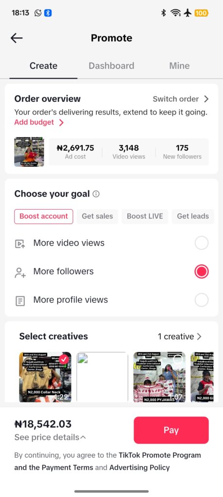 TikTok advertising for business